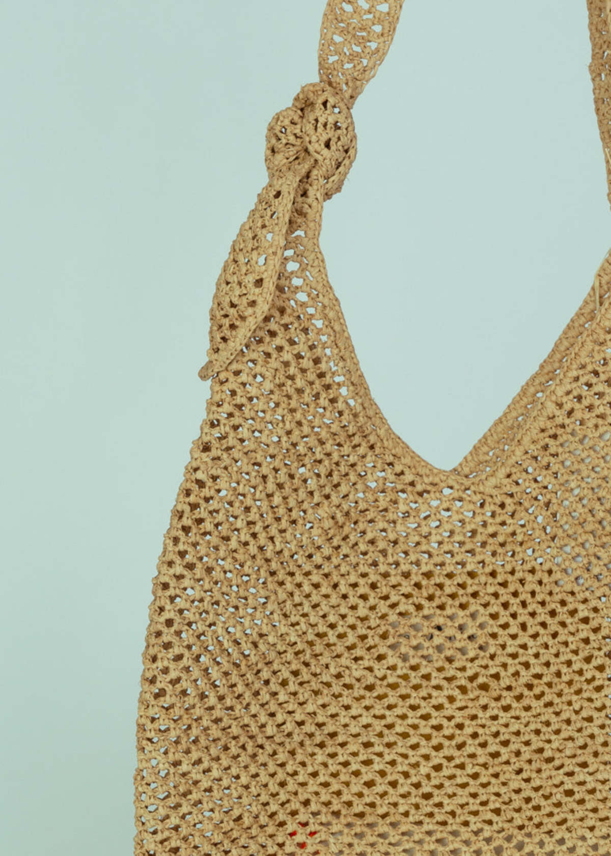 Tina Raffia Mesh Bag