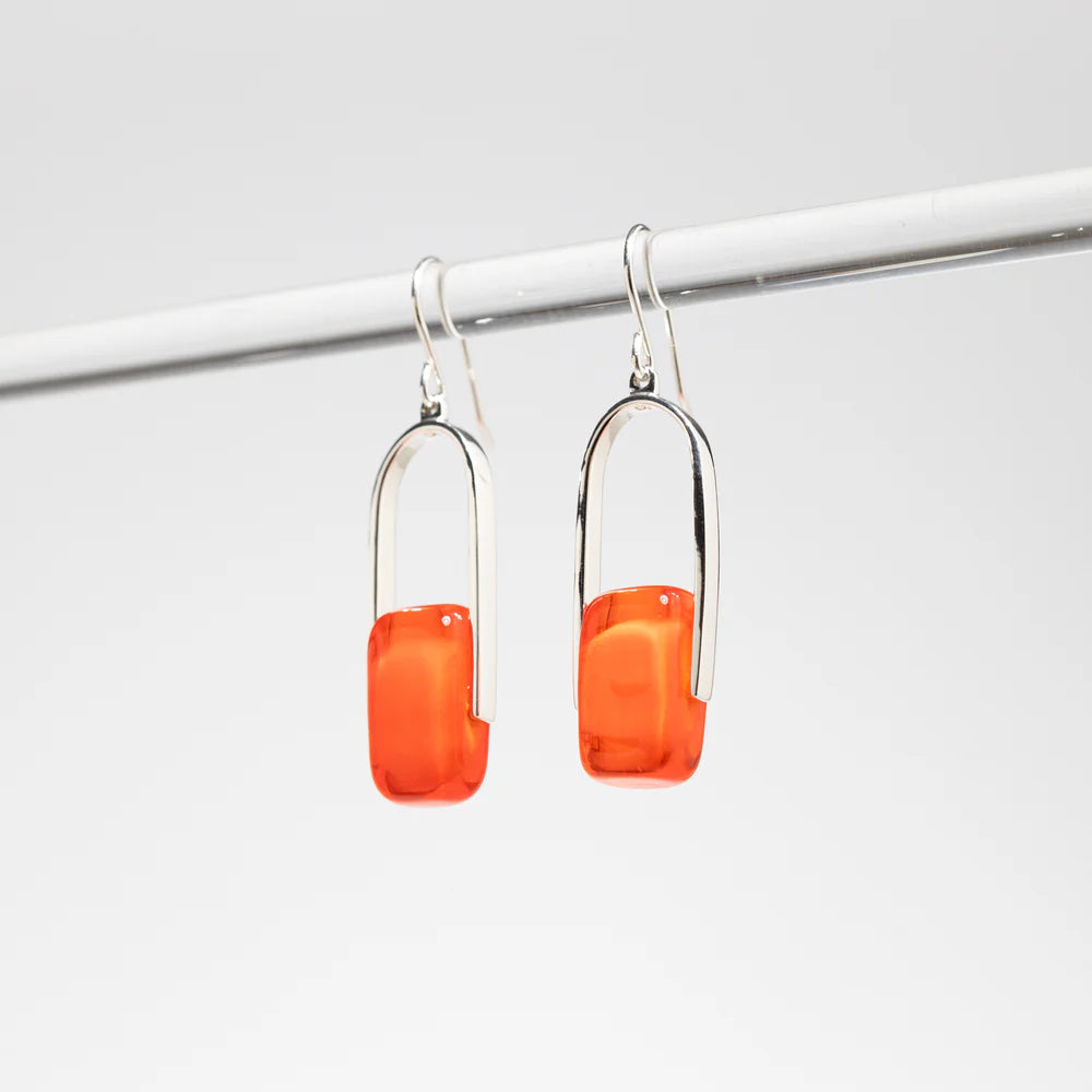 Empire Neon - Silver Earrings