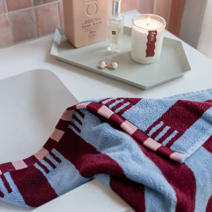 Terry Cotton Towels - Blue Stripe