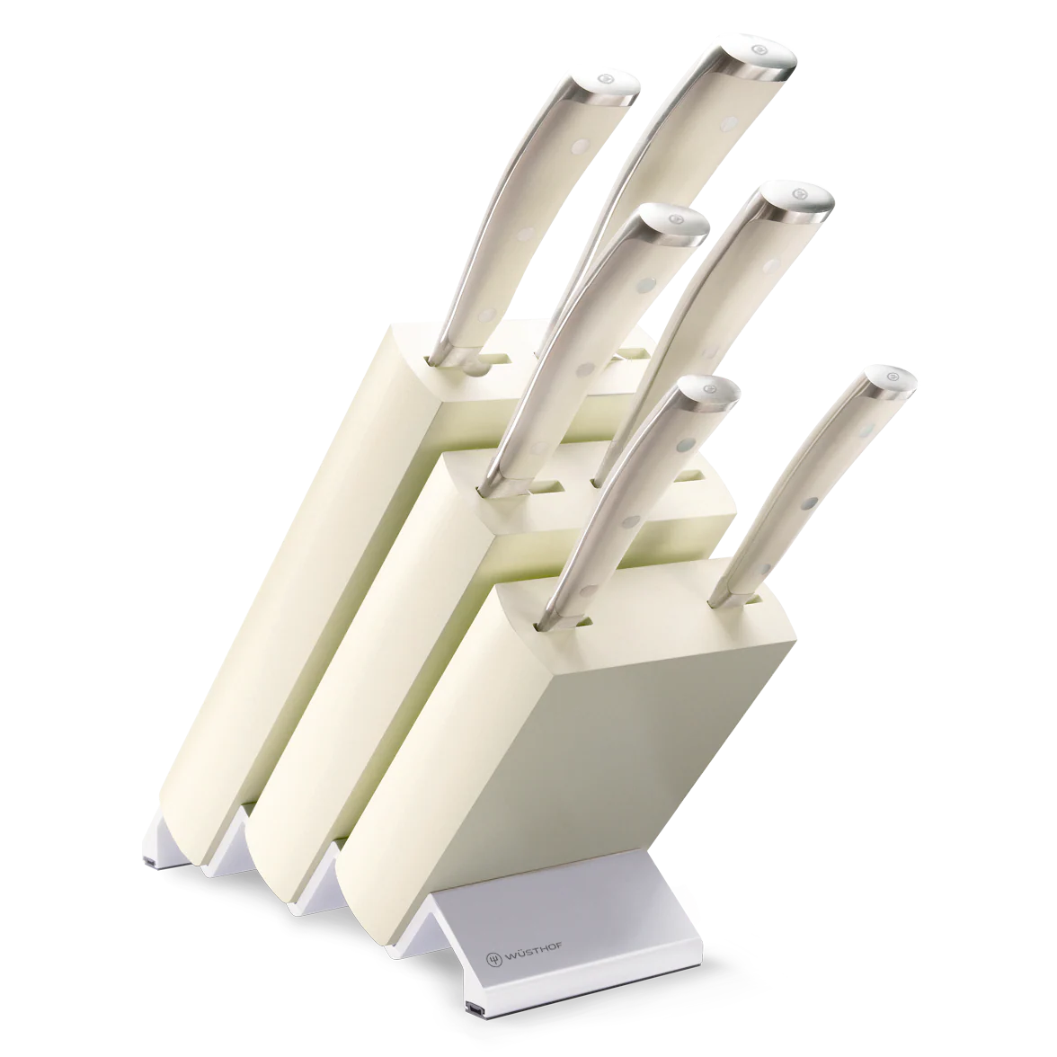 Wusthof Classic Ikon Knife Set with Wooden Block - White