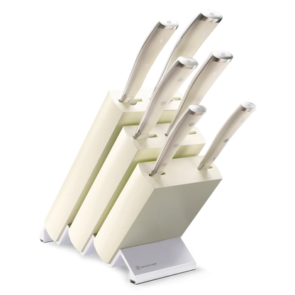 Wusthof Classic Ikon Knife Set with Wooden Block - White