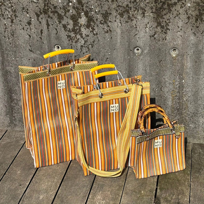 Recycled Nylon Tote Bag – Sunset Stripe
