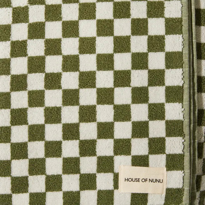 Olive Green Check - Towel Collection