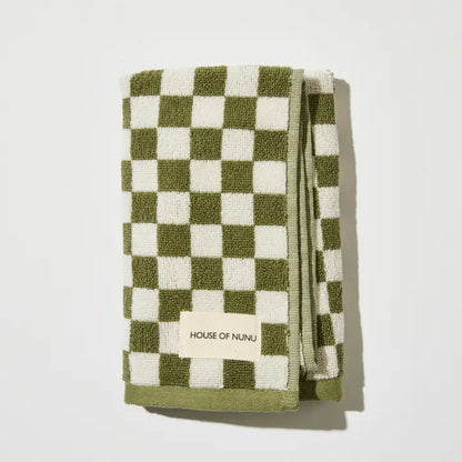 Olive Green Check - Towel Collection