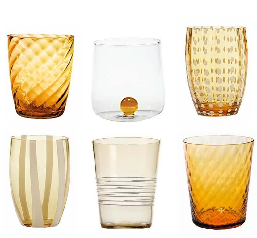 Melting Pot Tumblers - Amber