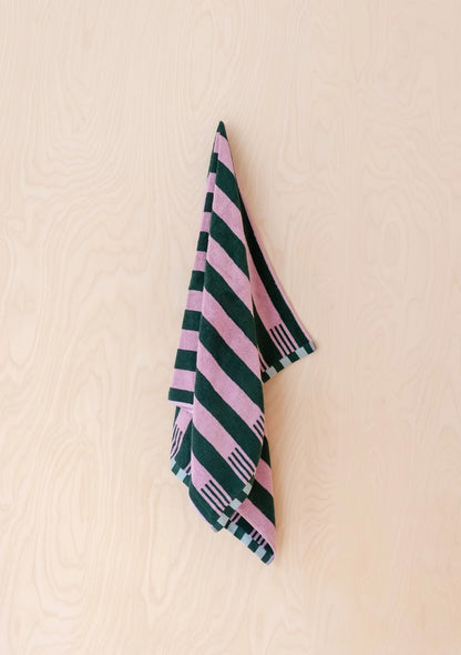 Terry Cotton Towels - Rose Stripe