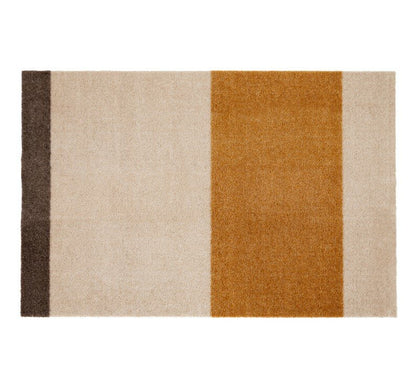Stripes Horizontal Mat - Ivory / Dijon / Dark Brown