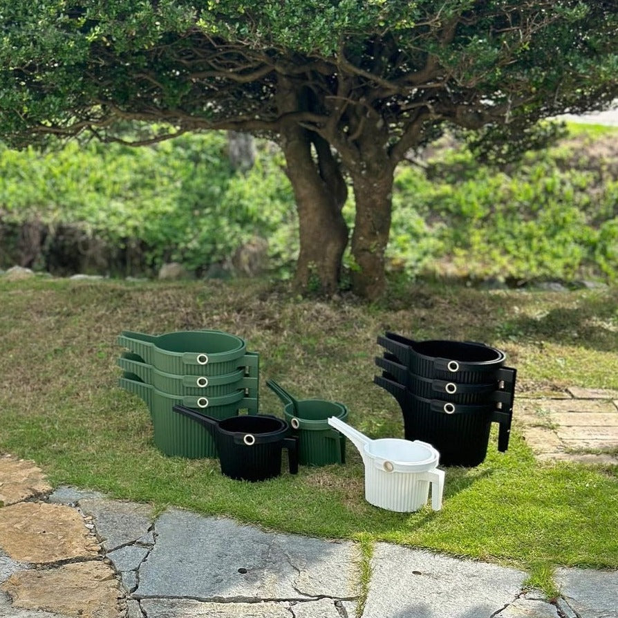 Garden Beetle Watering Can – White