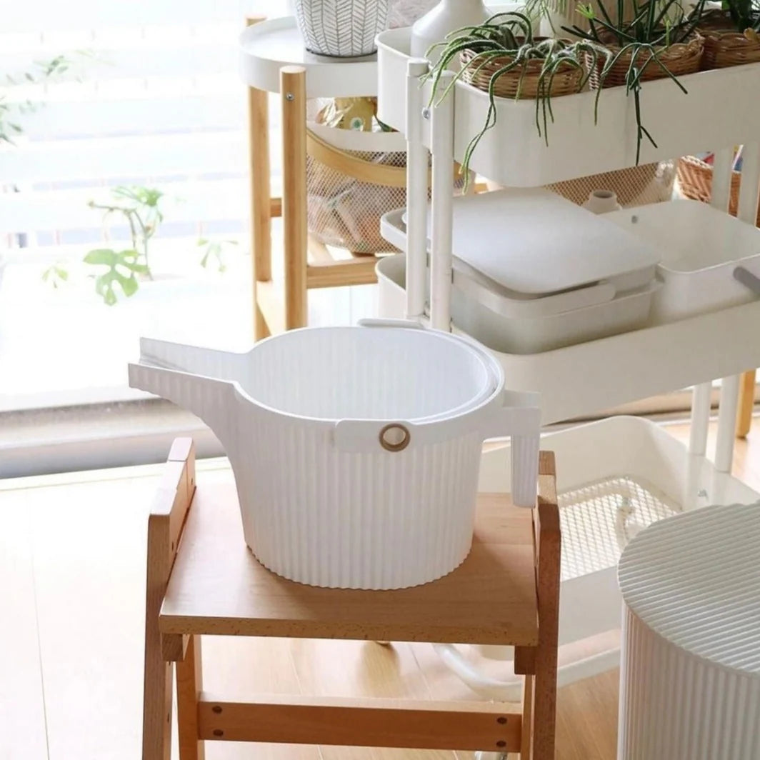 Garden Beetle Watering Can – White