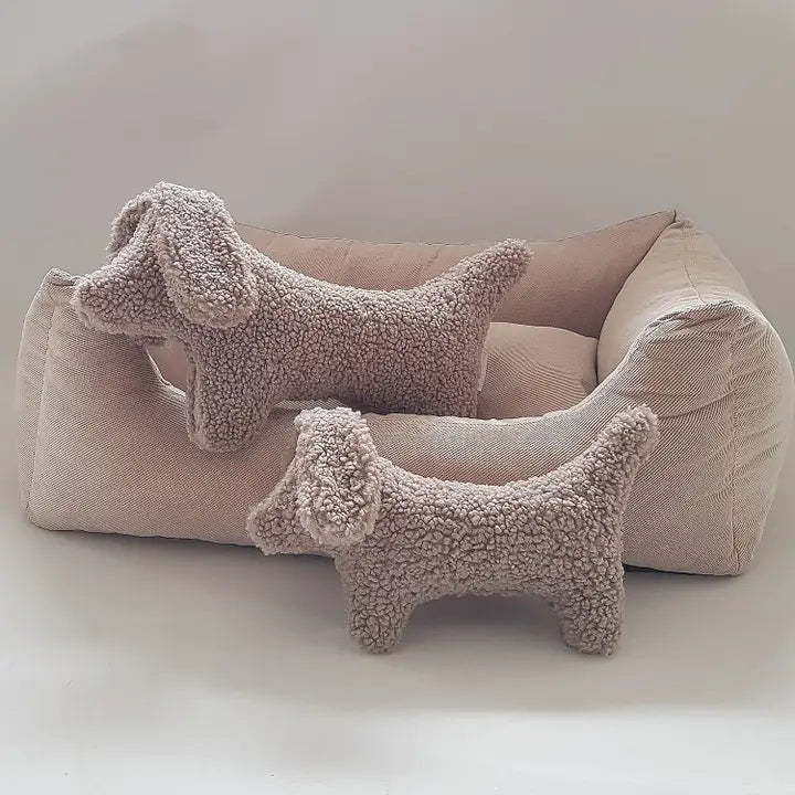 Plush Dog 'Tom' - Gravel