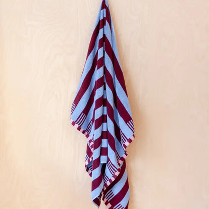 Terry Cotton Towels - Blue Stripe