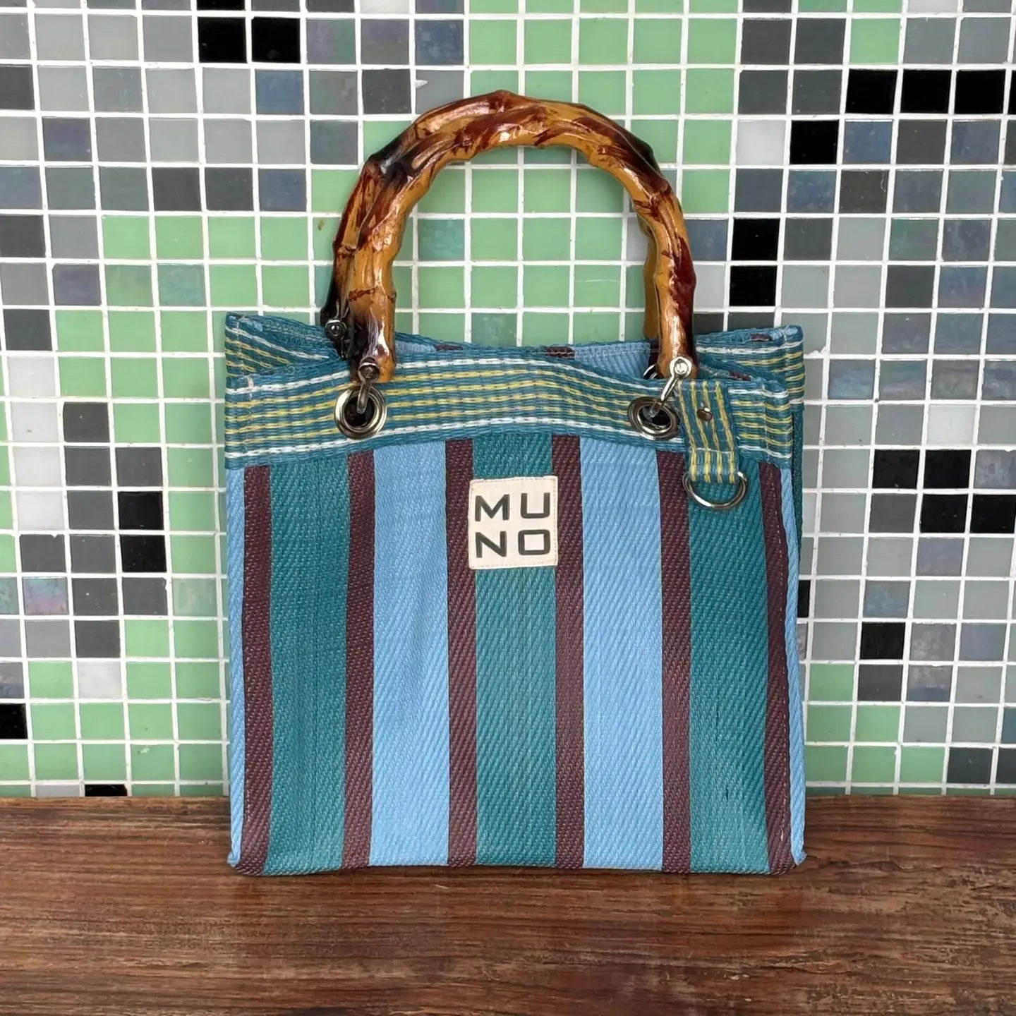 Nylon Mini Tote - Ocean Breeze