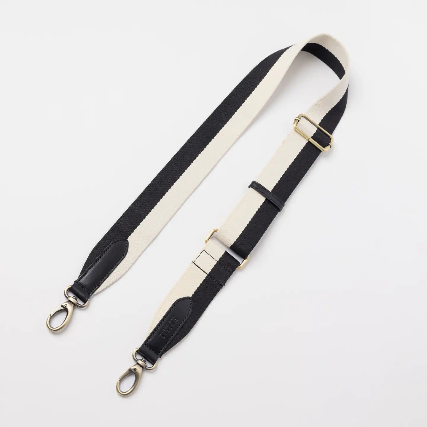 Striped Webbing Strap - Black and White