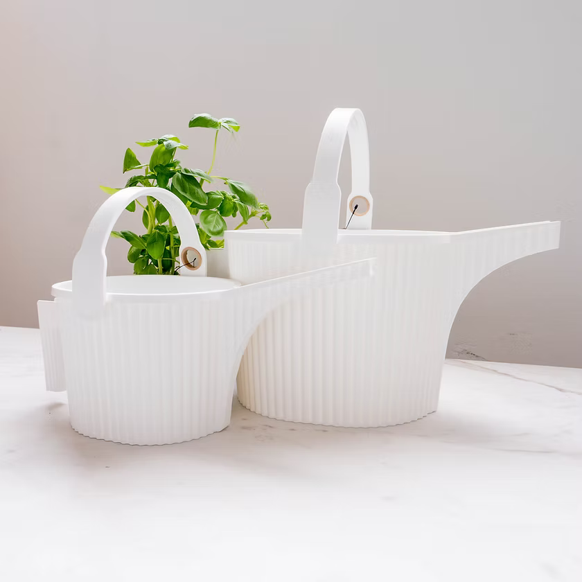 Garden Beetle Watering Can – White