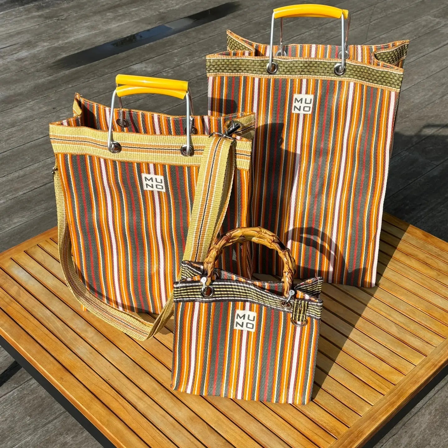 Nylon Mini Tote - Sunset Stripe