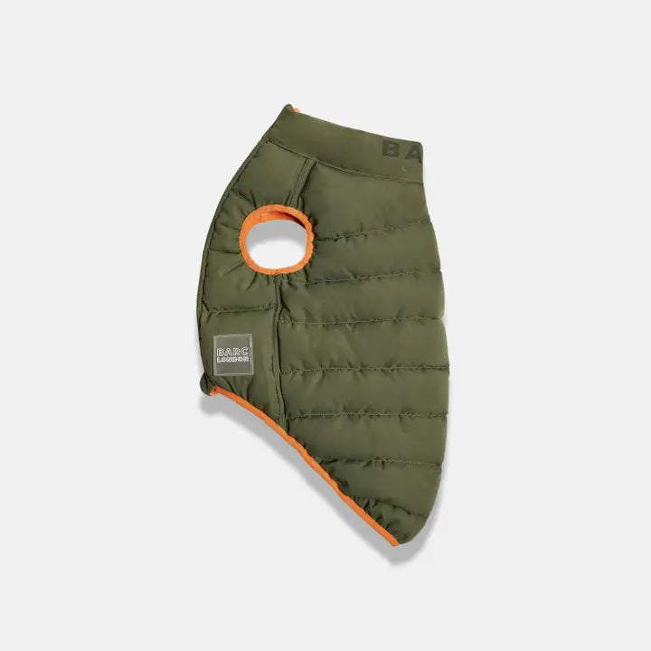 Reversible Puffer Jacket - Coral & Khaki