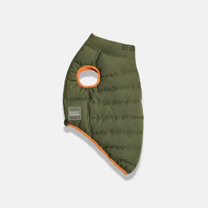 Reversible Puffer Jacket - Coral & Khaki