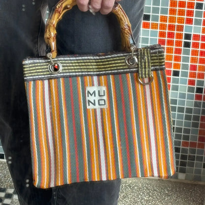 Nylon Mini Tote - Sunset Stripe