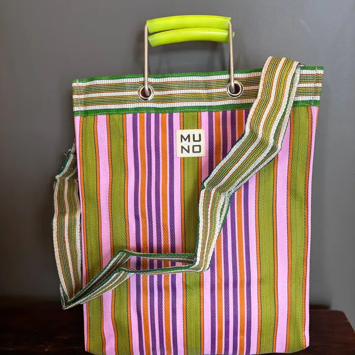 Recycled Nylon Tote Bag – Lime Zest