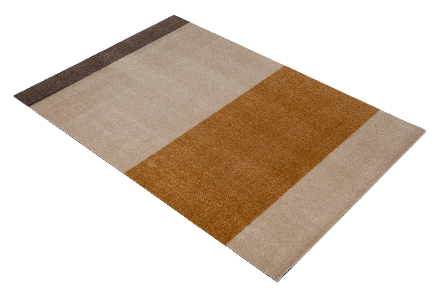 Stripes Horizontal Mat - Ivory / Dijon / Dark Brown