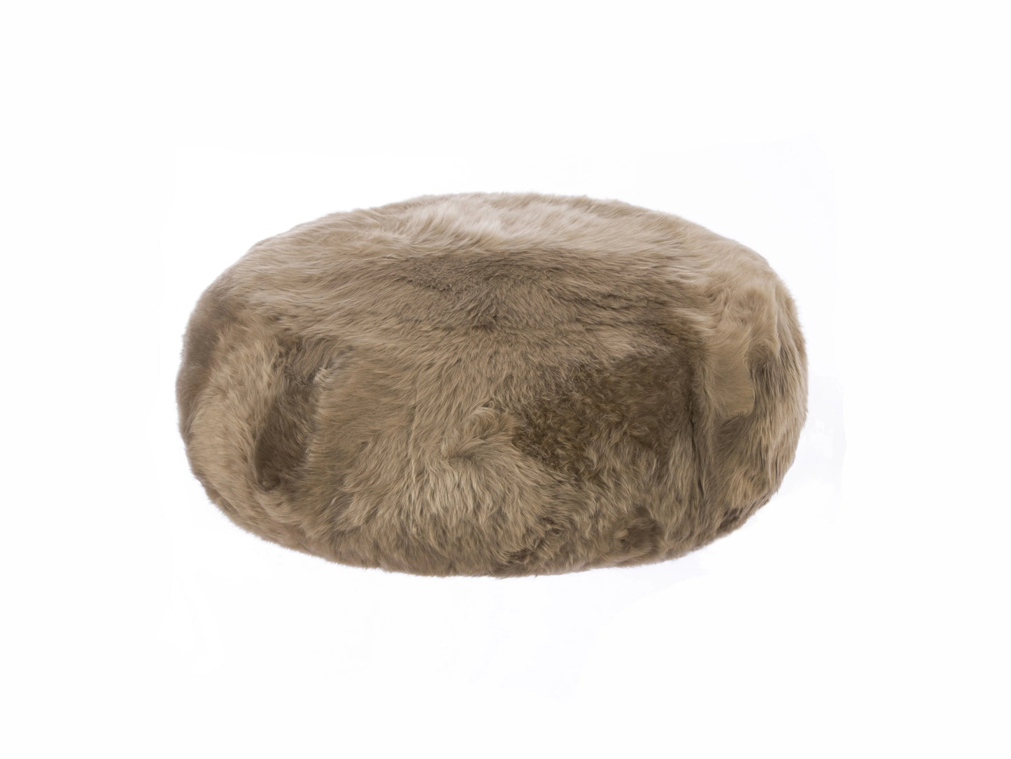 Long Wool Sheepskin Pouf