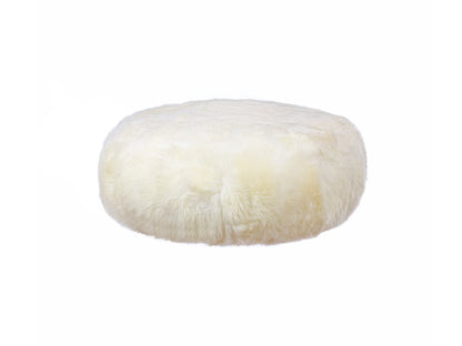 Long Wool Sheepskin Pouf