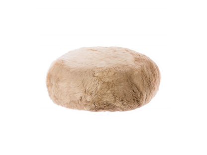 Long Wool Sheepskin Pouf