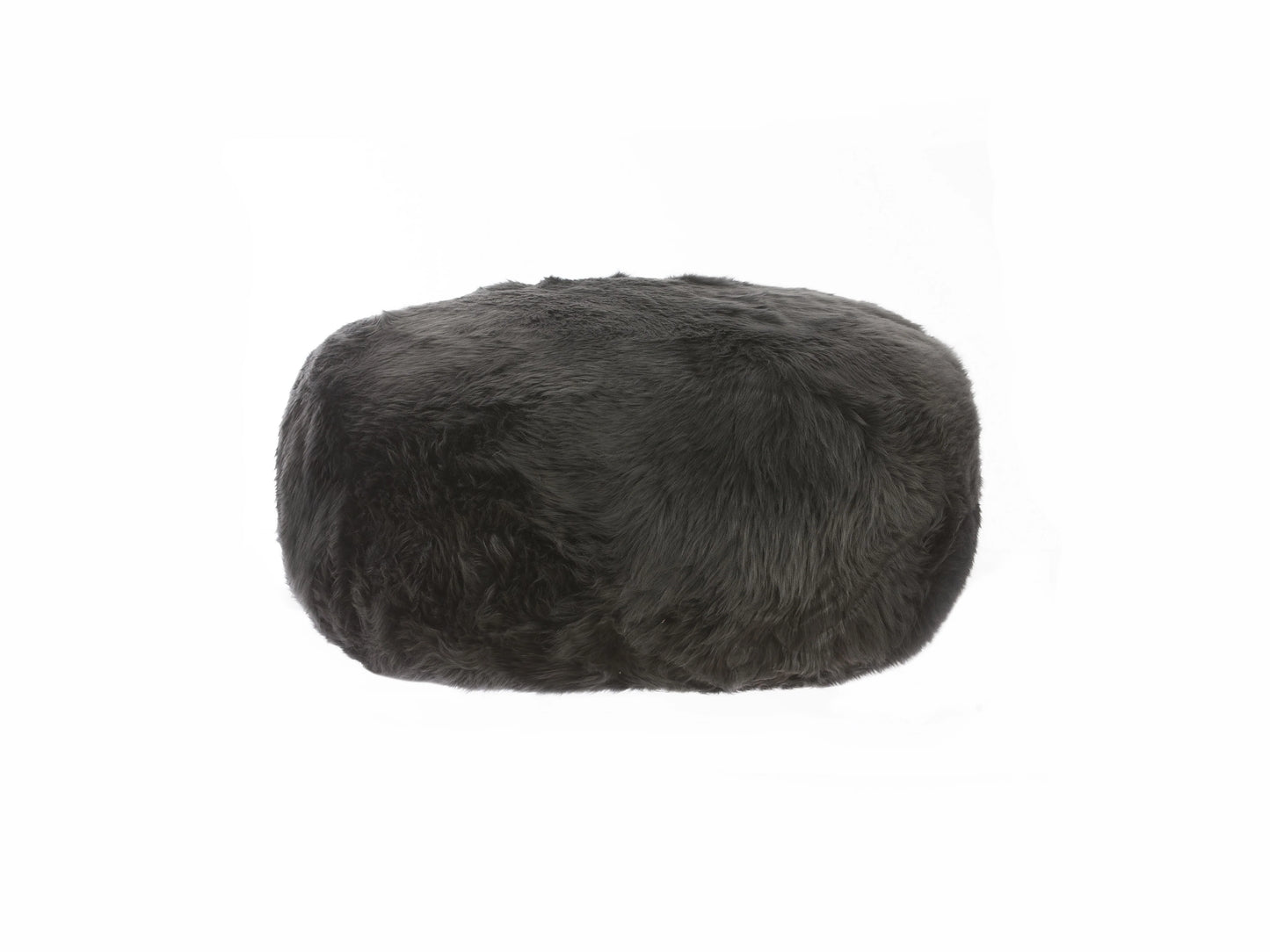 Long Wool Sheepskin Pouf