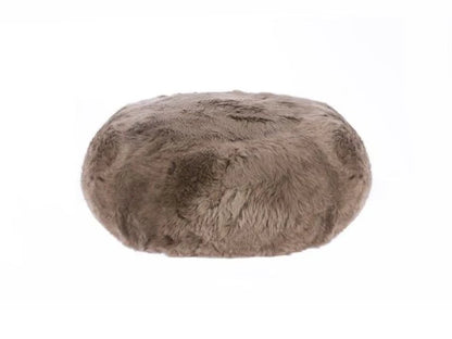Long Wool Sheepskin Pouf