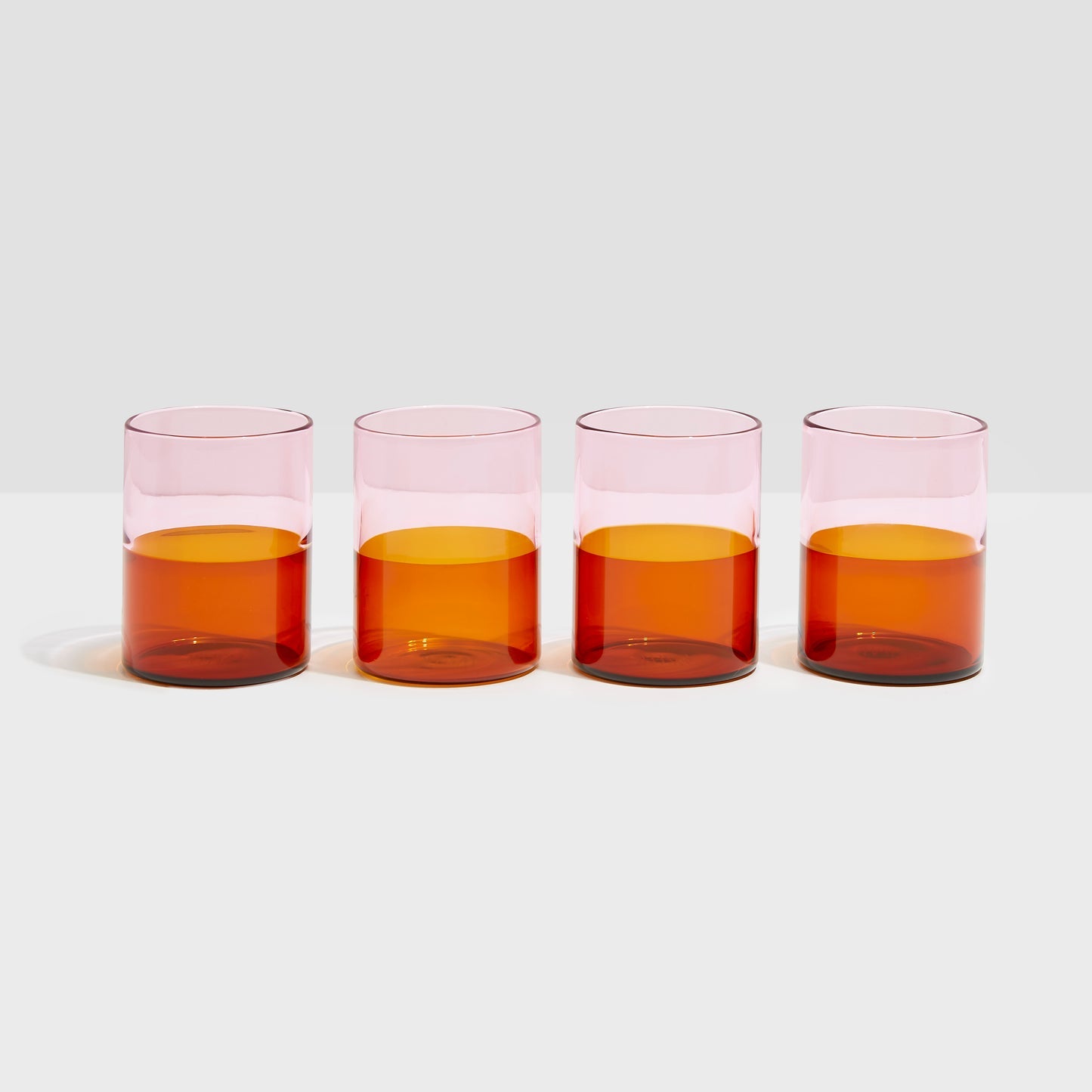 Two Tone Glasses - Pink & Amber