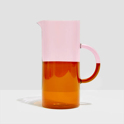 Two Tone Pitcher - Pink & Amber