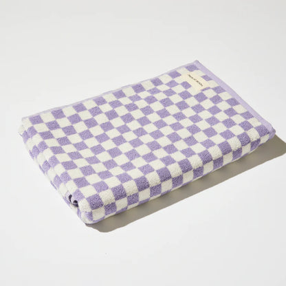 Bath + Hand Towel Set – Lilac Check