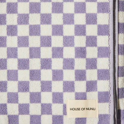 Bath + Hand Towel Set – Lilac Check