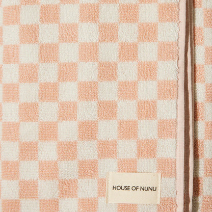 Bath + Hand Towel Set – Pink Check