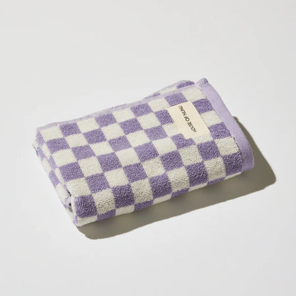 Bath + Hand Towel Set – Lilac Check