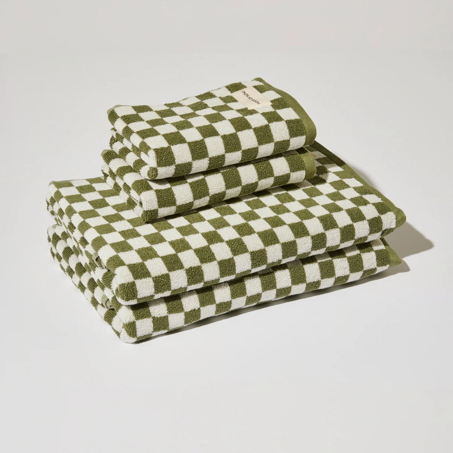Olive Green Check - Towel Collection