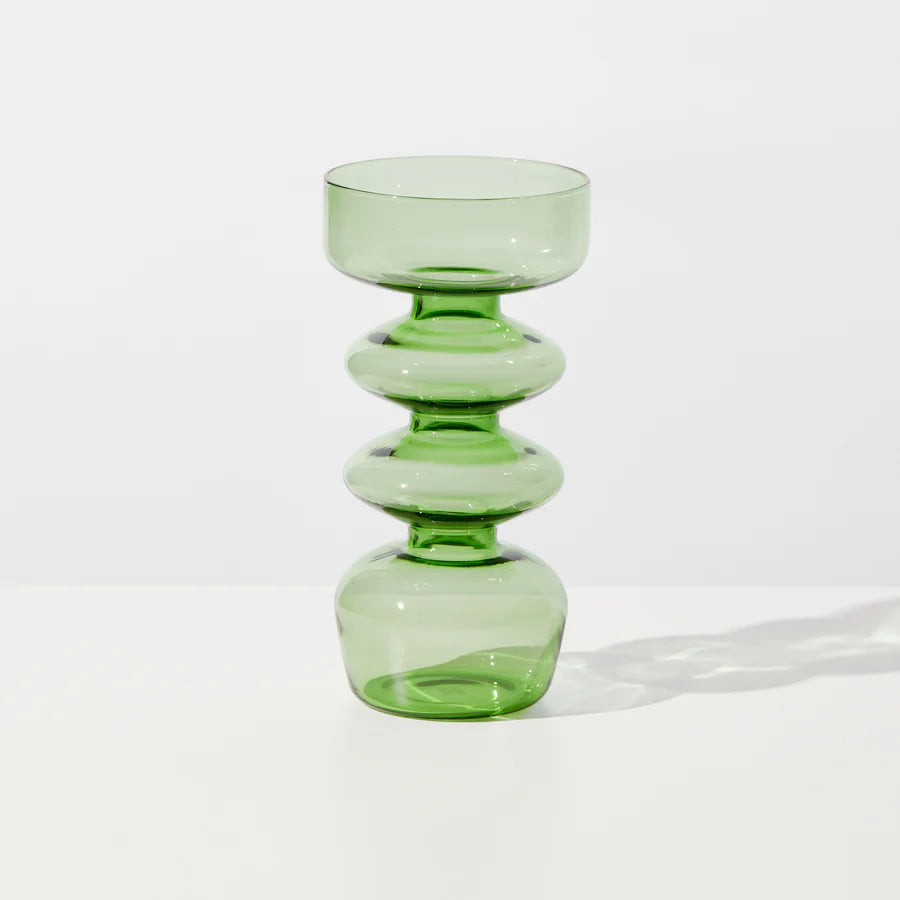 Curvy Glass Vase / Candle Holder