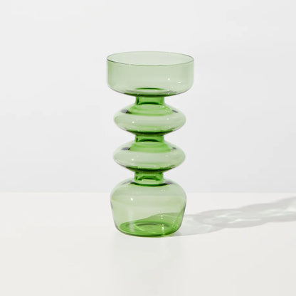 Curvy Glass Vase / Candle Holder