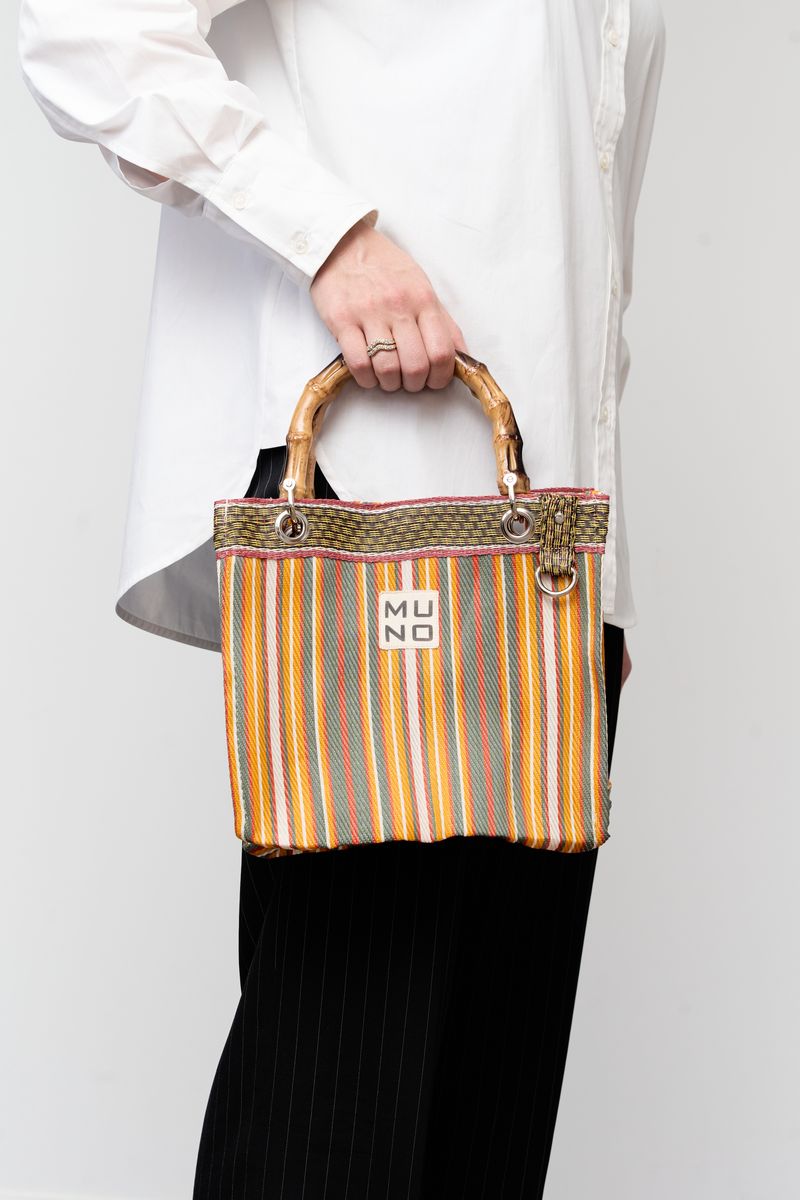 Nylon Mini Tote - Sunset Stripe