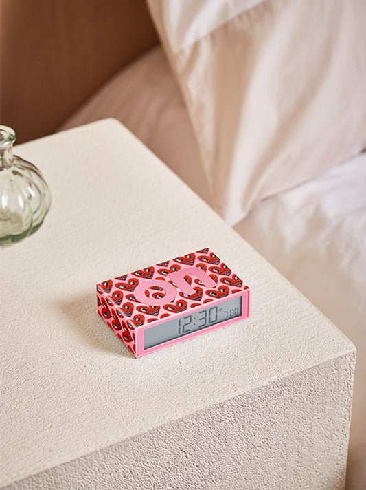 FLIP Alarm Clock – Keith Haring Heart Pink