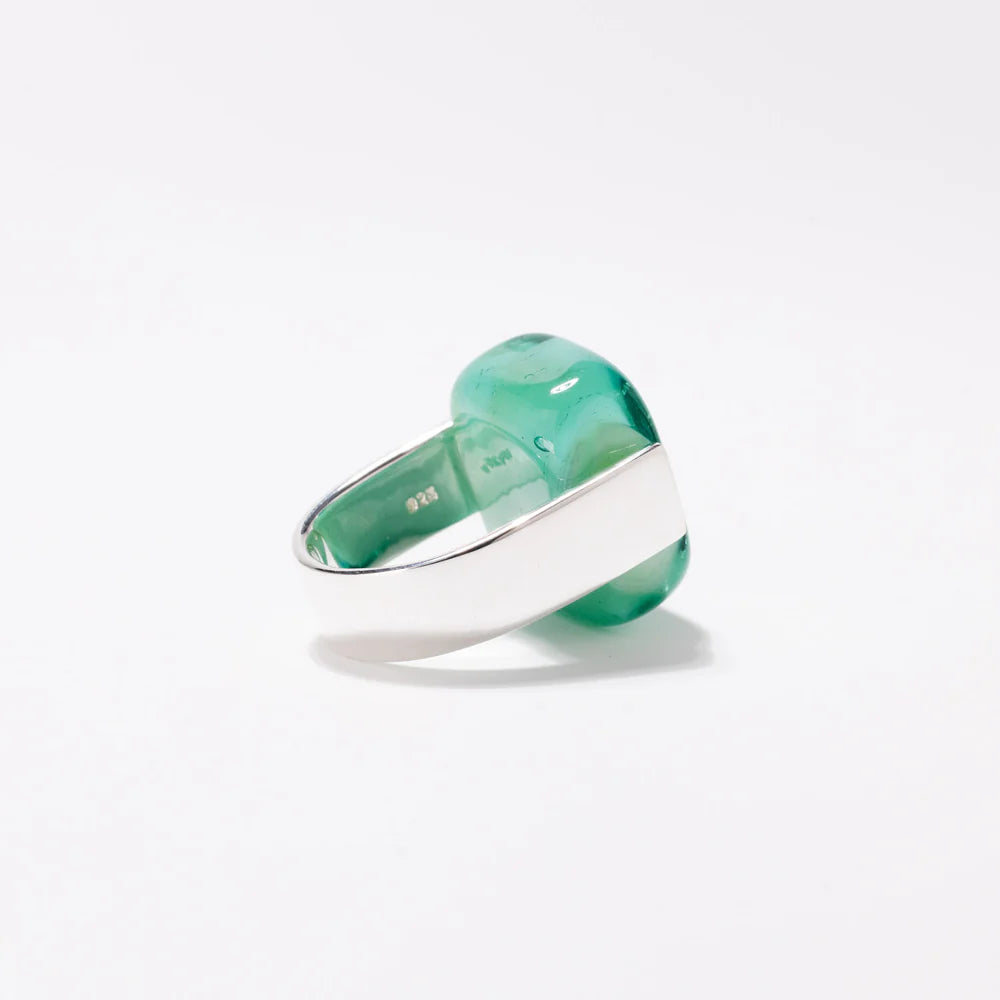 Empire Soft Jade – Silver Ring