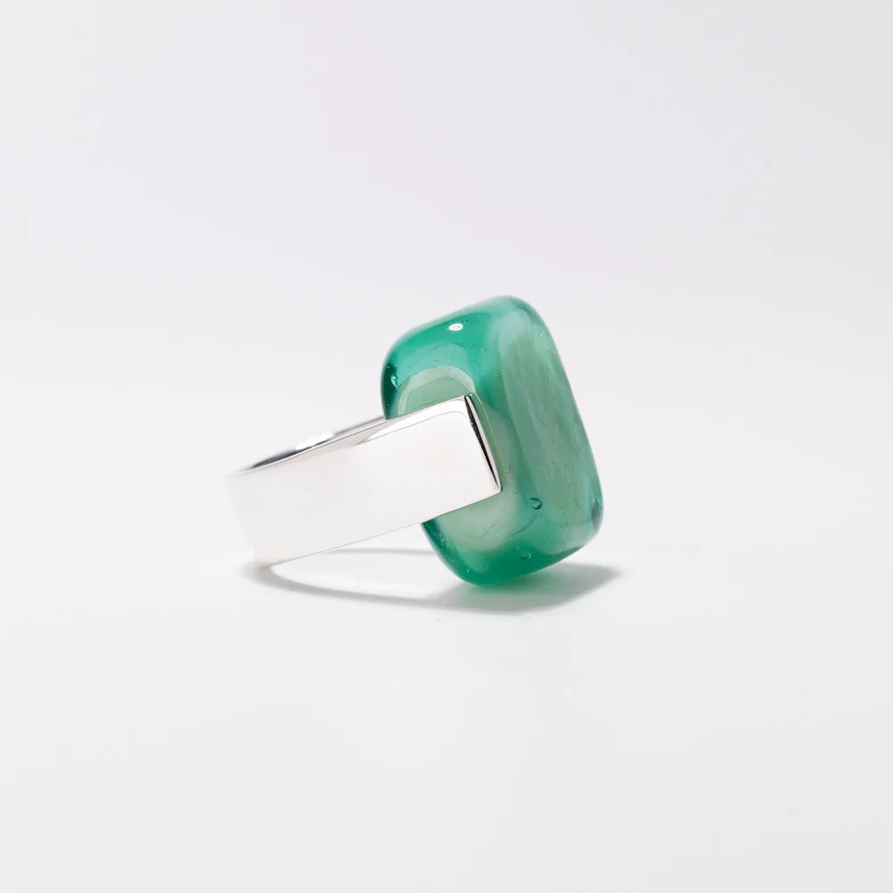 Empire Soft Jade – Silver Ring