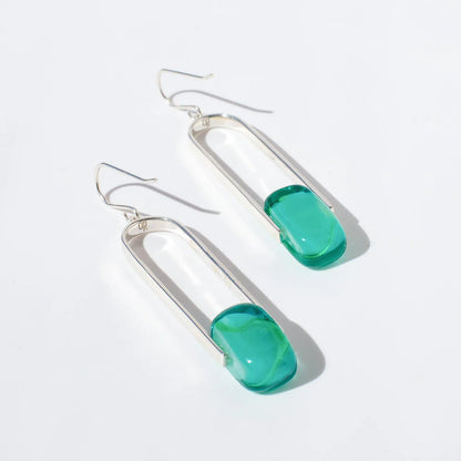 Empire Lux Soft Jade - Silver Earrings