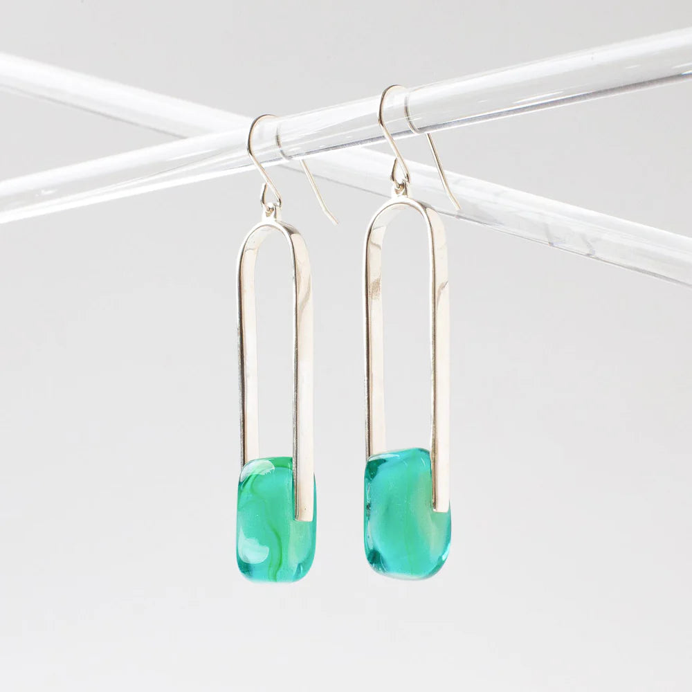 Empire Lux Soft Jade - Silver Earrings