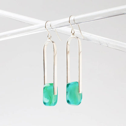 Empire Lux Soft Jade - Silver Earrings