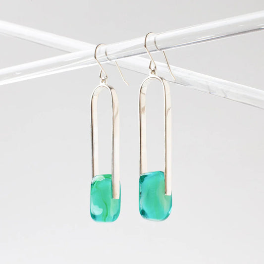 Empire Lux Soft Jade - Silver Earrings