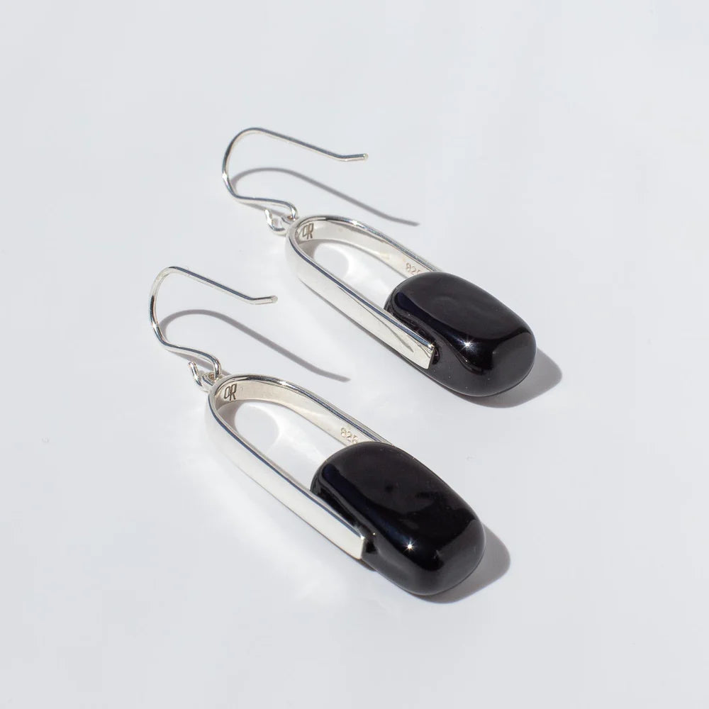 Empire Obsidian - Silver Earrings