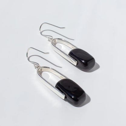 Empire Obsidian - Silver Earrings