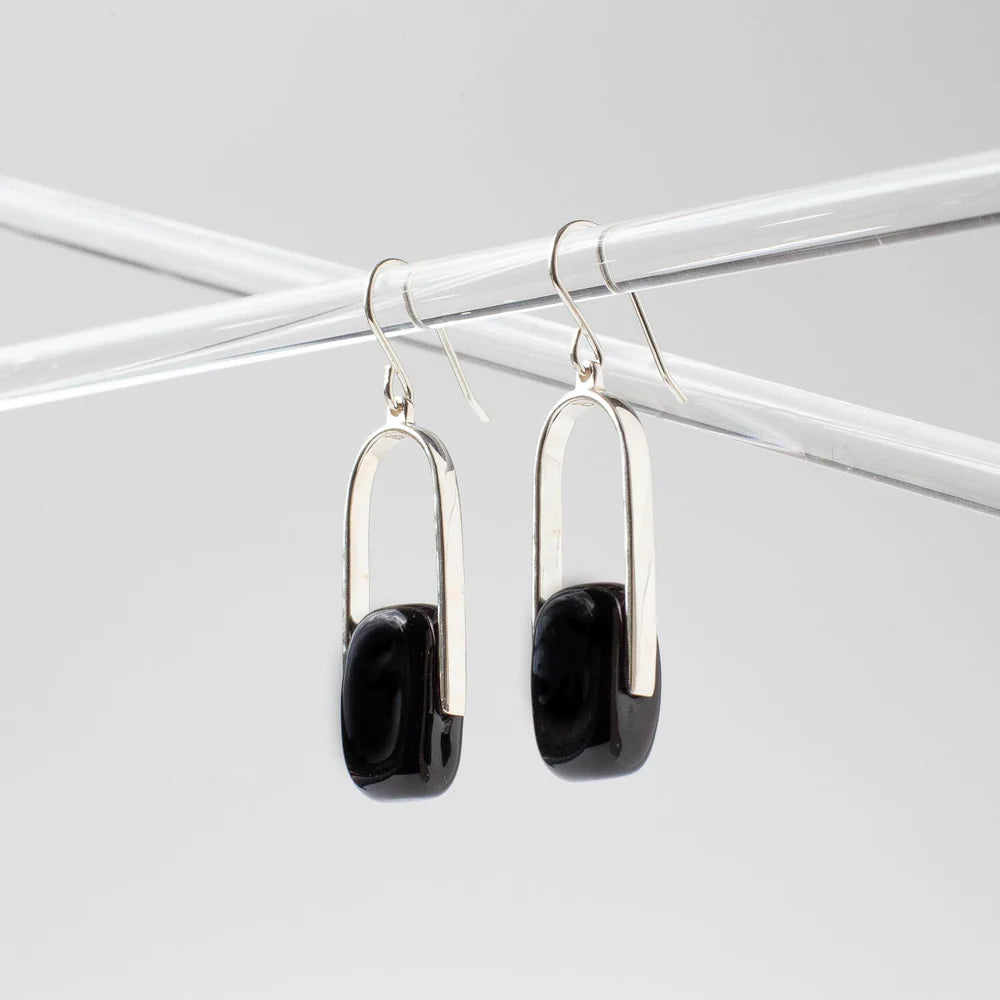 Empire Obsidian - Silver Earrings