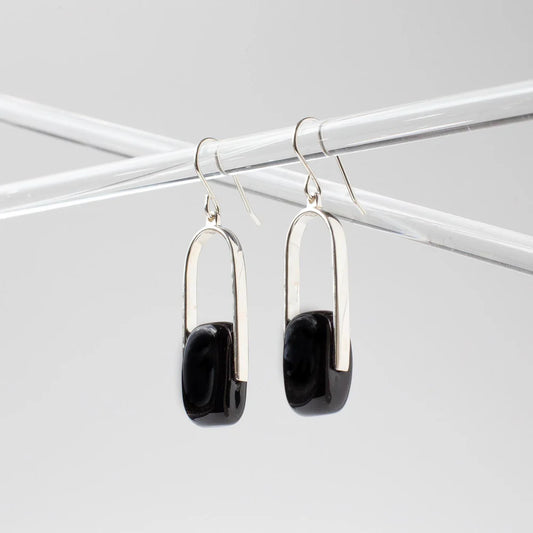 Empire Obsidian - Silver Earrings